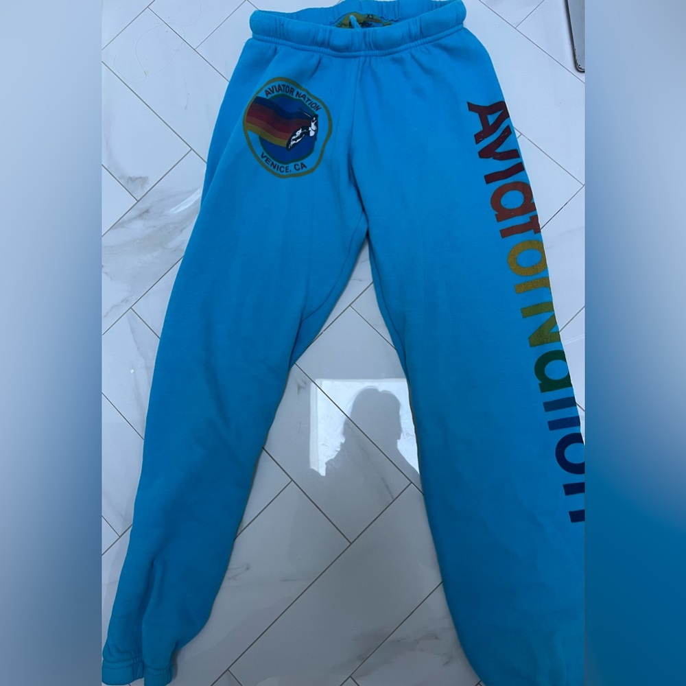 Turquoise Aviator Nation XS Sweatpants